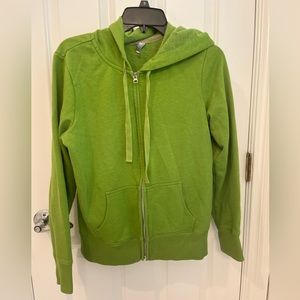 Bright green zip up hoodie!!